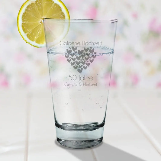 Beautiful Leonardo drinking glass for a wedding with your desired engraving