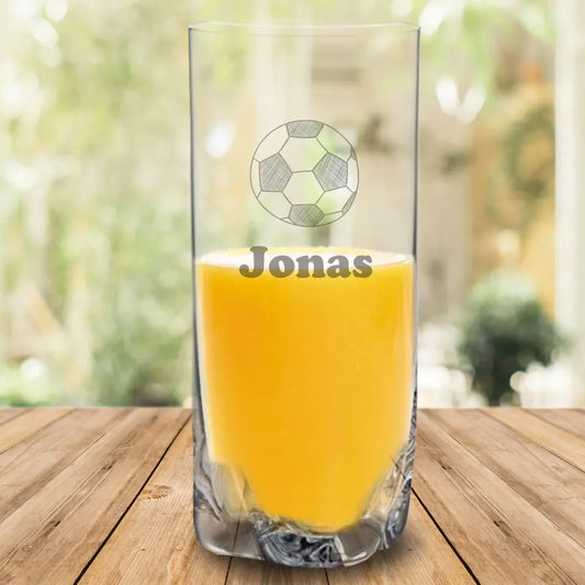 Juice glass / drinking glass with individual engraving for children