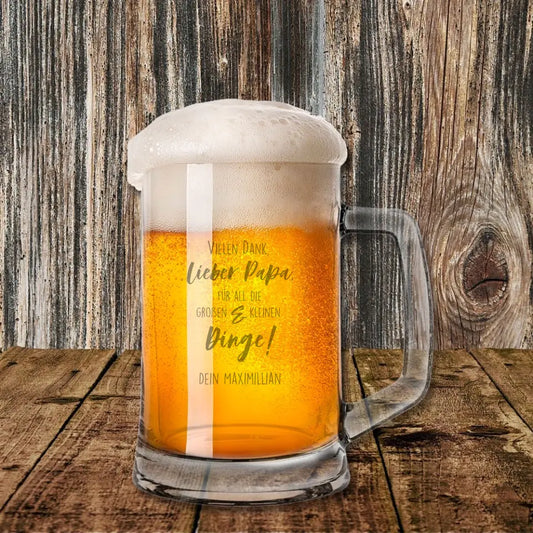Personalized beer mug 0.3 l or 0.5 l as a gift for Father's Day