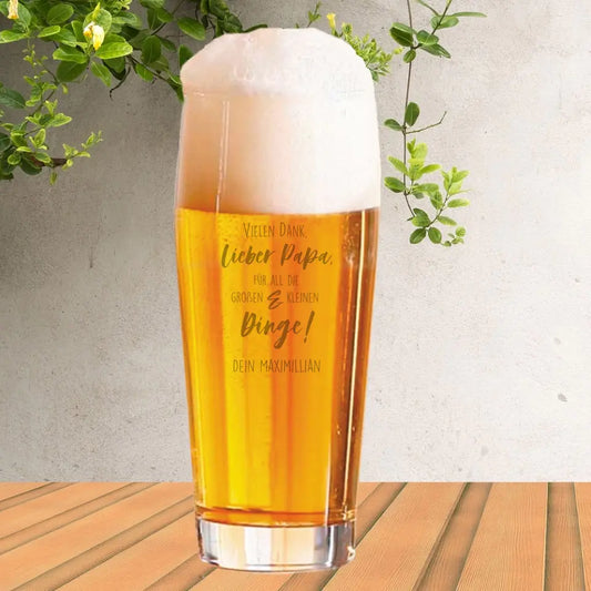 Engraved beer mug / beer glass as a gift for Father's Day