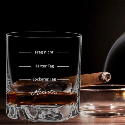 Individually engraved whiskey glass