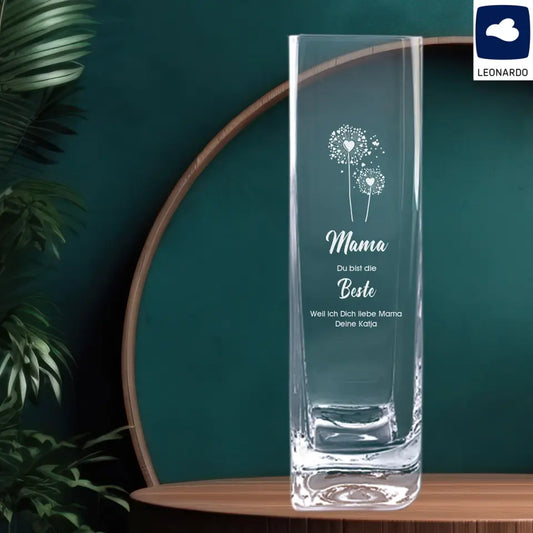 Individuell gravierte Vase als Geschenk für den besten Mengen der Welt