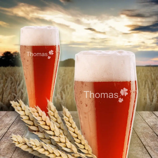 Graviertes Weizenbierglas für Genießer mit Name