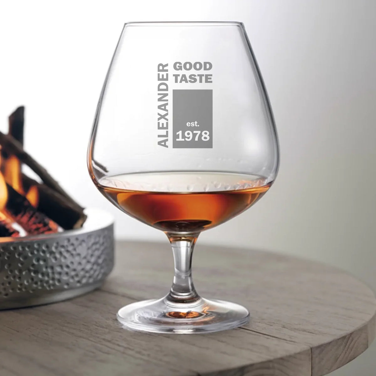Cognacschwenker/ Weinbrandglas mit Name graviert – Eve Agsten