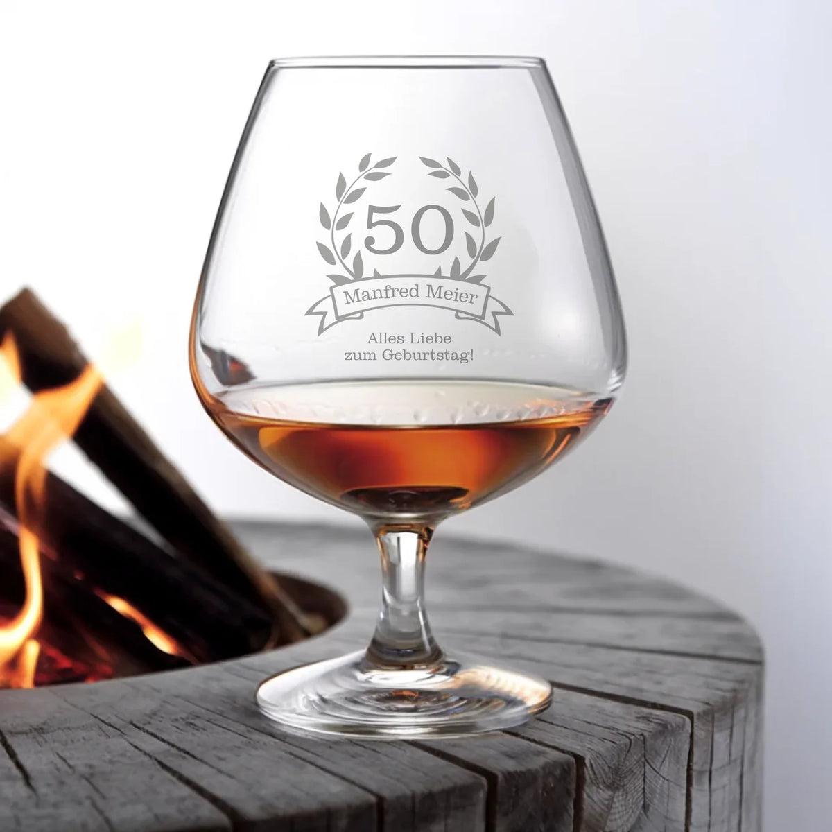 Cognacglas/ Weinbrandglas mit Gravur – Eve Agsten