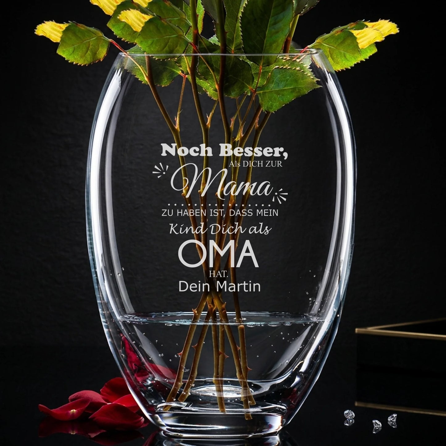 Individuelle Vase mit Gravur - Noch besser als...