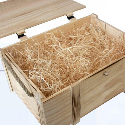 Holzkiste / Holzbox 6er geflammt mit Gravur deines Logos / Designs