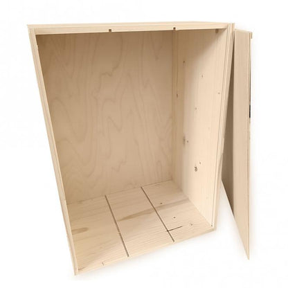 Holzkiste 6er mit Schiebedeckel und Gravur deines Logos / Designs