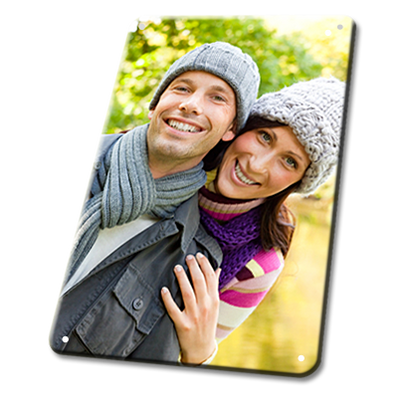 Nostalgie-Blechschild 30x40 cm mit Gravur deines Logos / Designs