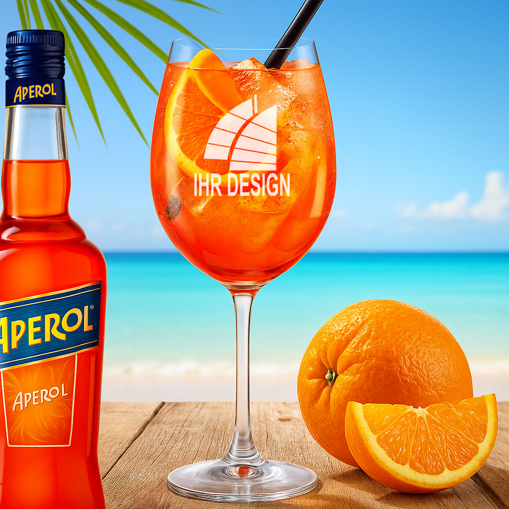 Aperol-Glas mit Gravur deines Logos / Designs 370 ml
