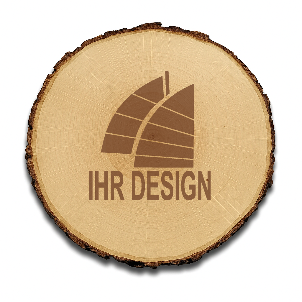Untersetzer aus Holz (groß) / Rindenholzbrett mit Gravur deines Logos / Designs