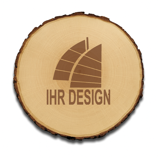 Untersetzer aus Holz (groß) / Rindenholzbrett mit Gravur deines Logos / Designs