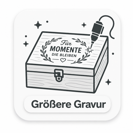 Größere Gravur auf Holzkiste