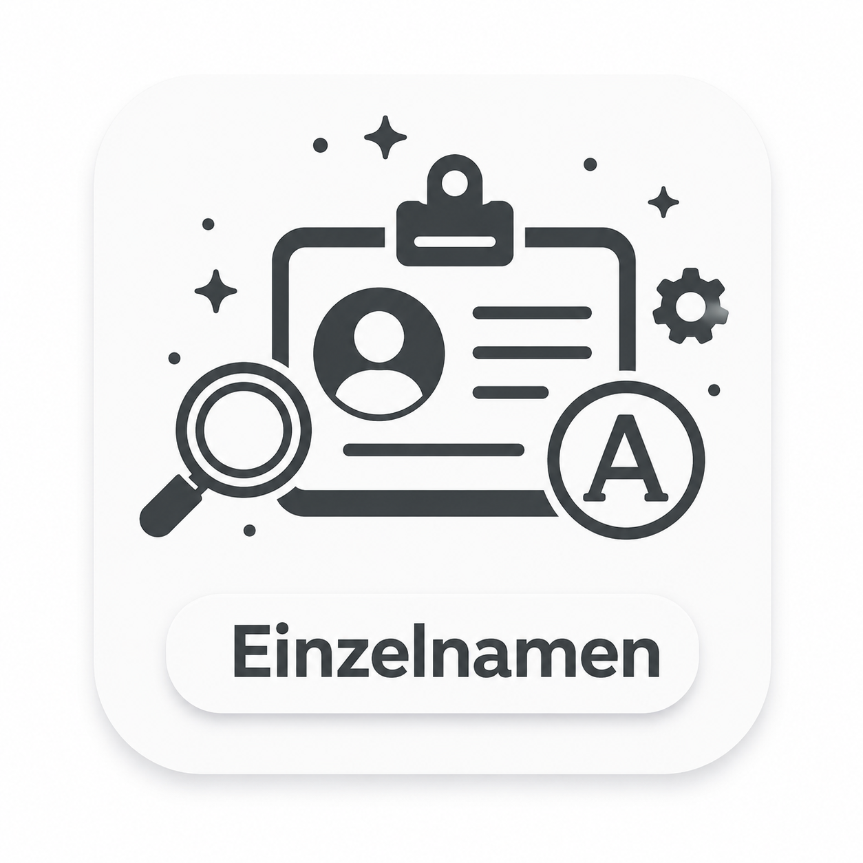 Einzelnamen / variable Daten
