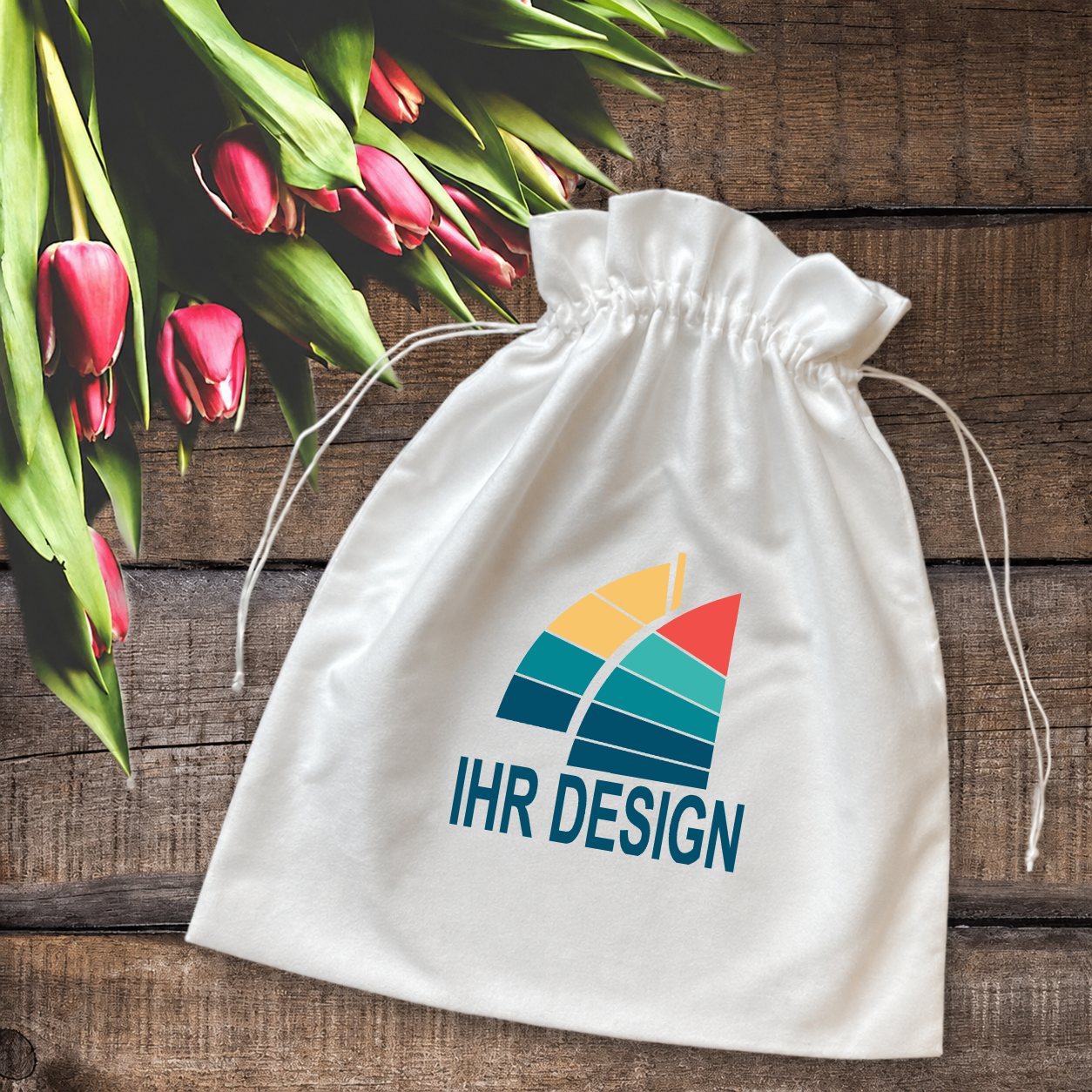 Großer Geschenkbeutel / Beutel mit Fotodruck deines Logos / Designs
