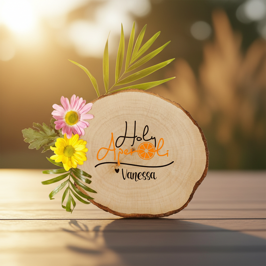 Holy Aperoli Aperol Untersetzer mit deinem Namen bedruckt