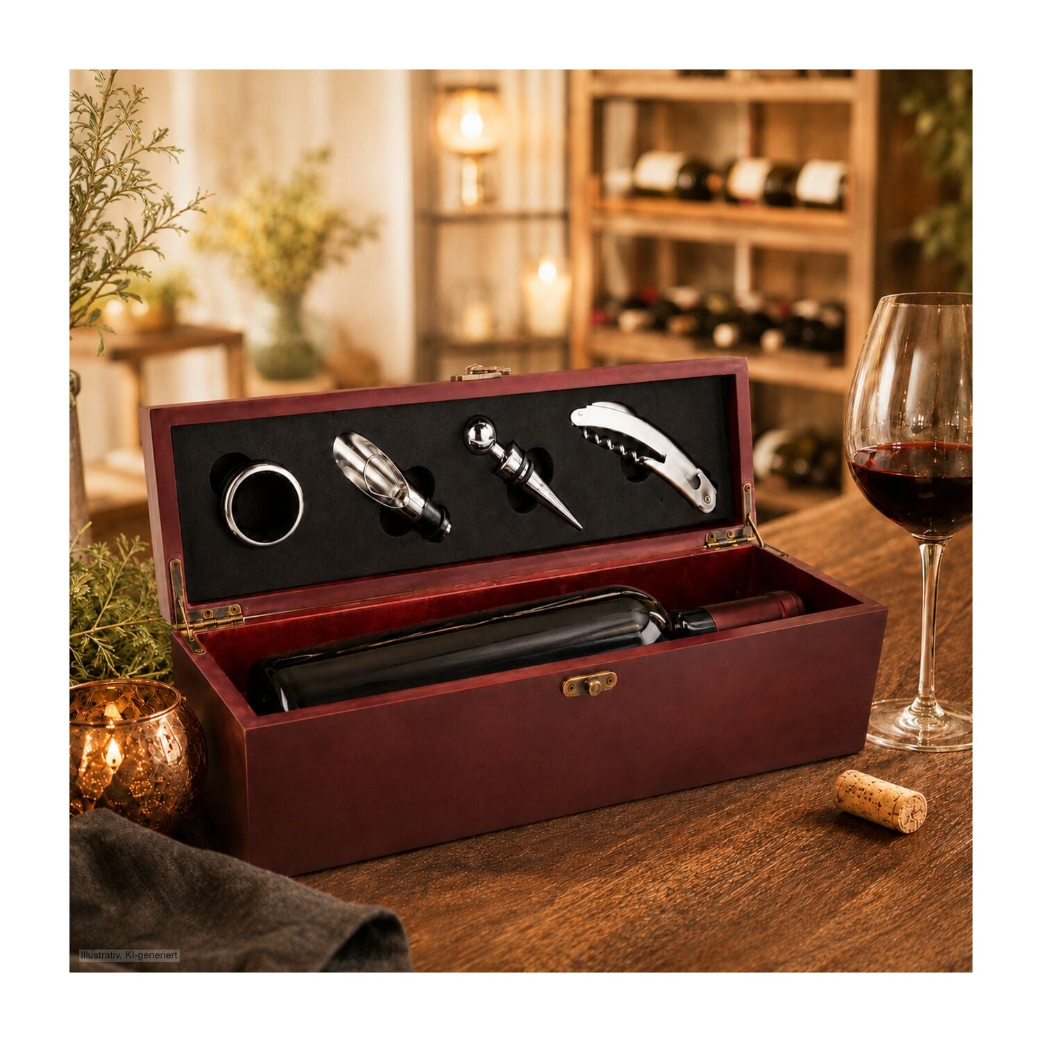 Weinaccessoire-Kiste