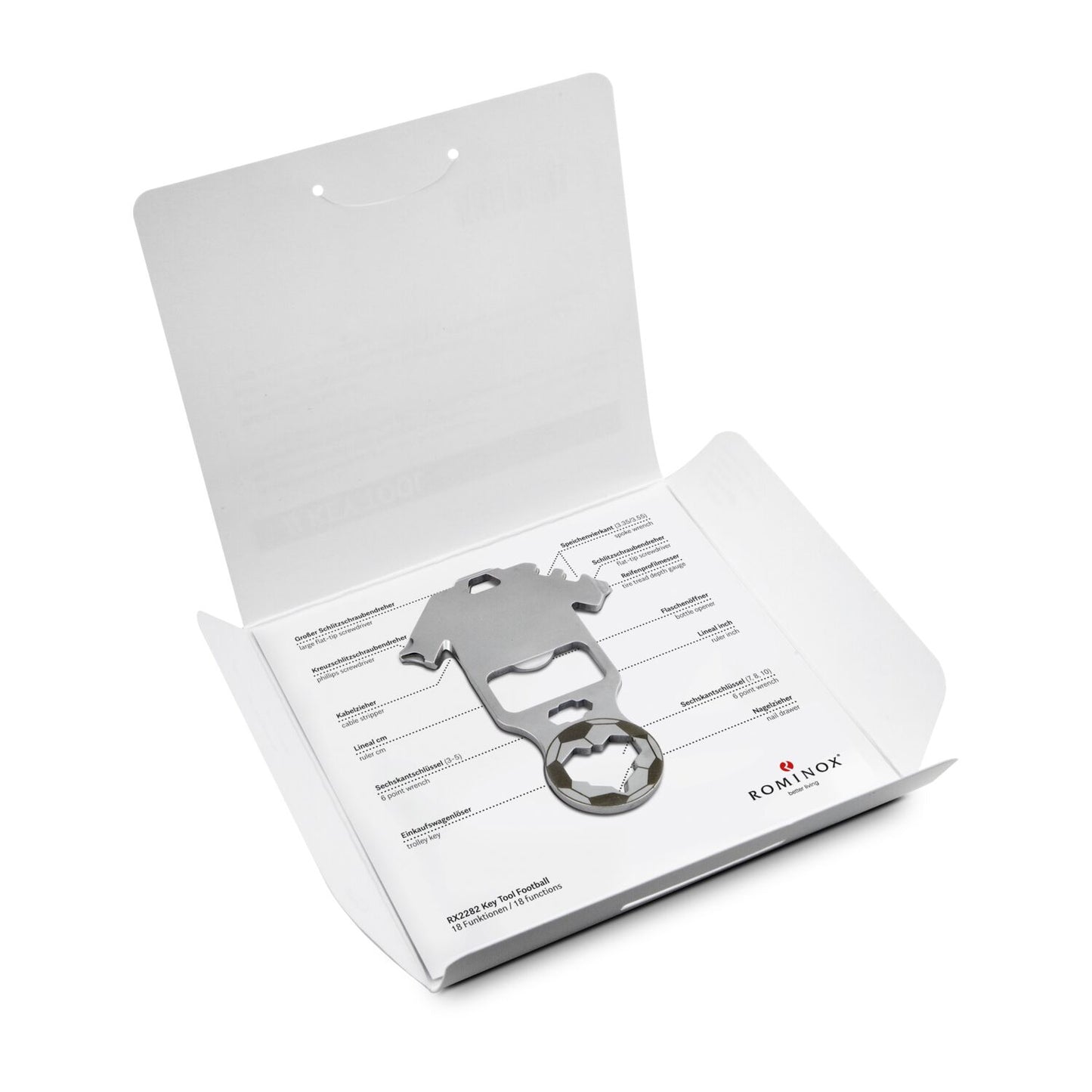 Key Tool Football WM Edition, Multifunktionswerkzeug in Trikot-Form mit 18 Funktionen