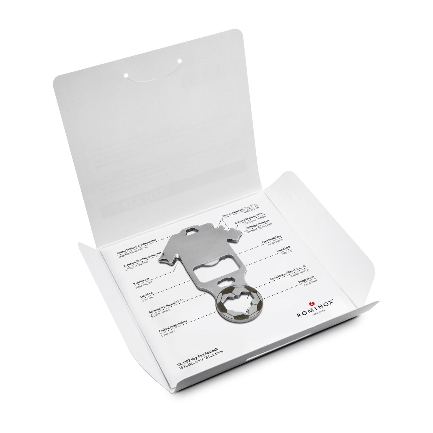 Key Tool Football WM Edition, Multifunktionswerkzeug in Trikot-Form mit 18 Funktionen