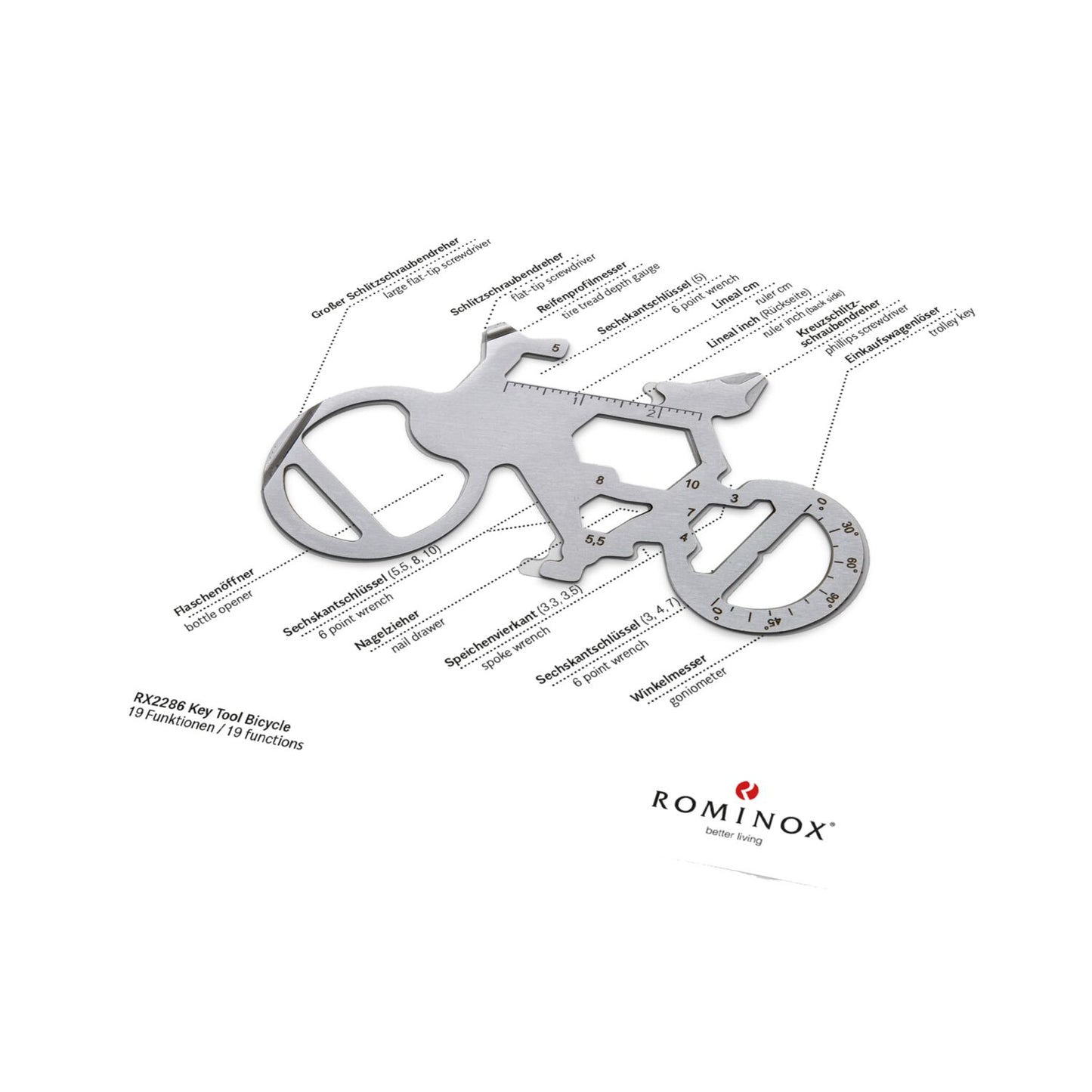 ROMINOX® Key Tool // Bicycle - 19 functions (Fahrrad)