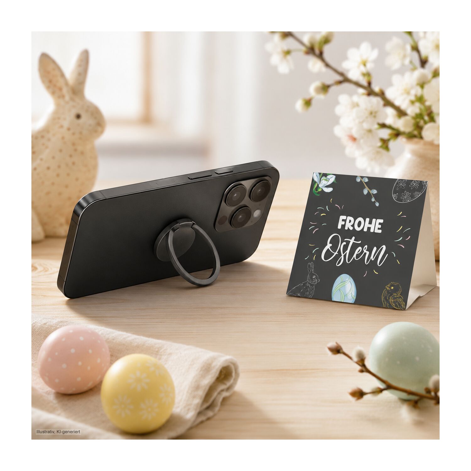 ROMINOX® Handy Ring // Phono 3-in-1 - inkl. Frohe-Ostern Verpackung