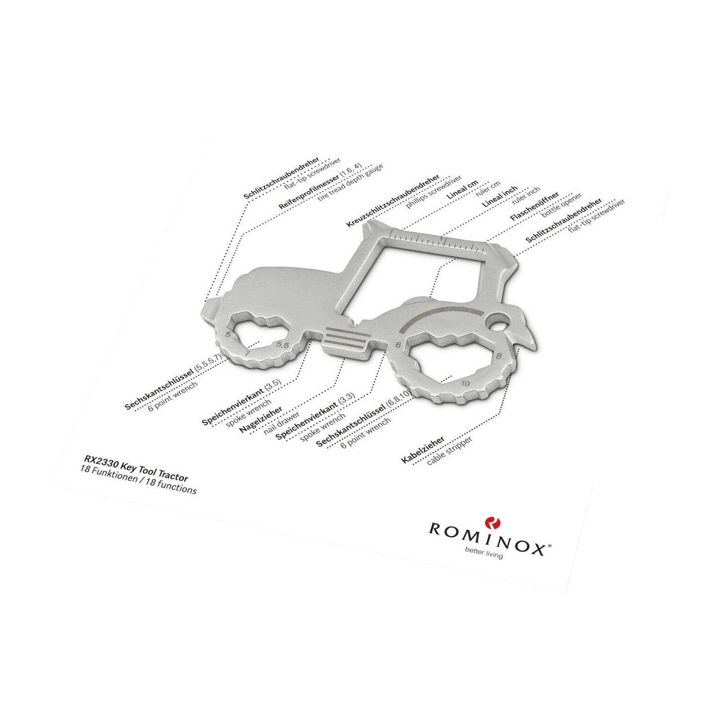 ROMINOX® Key Tool // Tractor - 18 functions (Traktor)