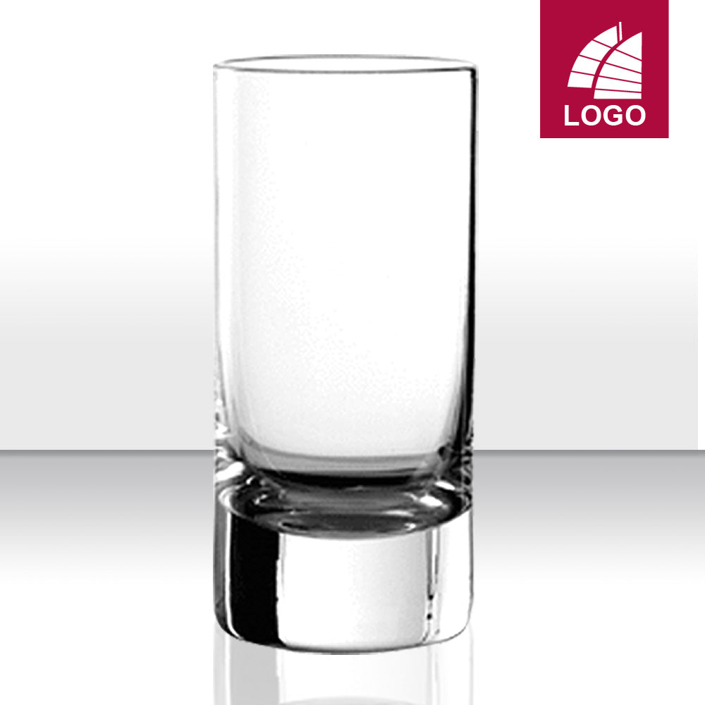 Schnapsglas Stamper NY mit Logo / Design graviert