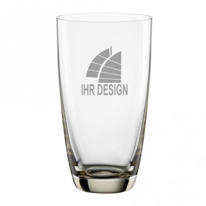 Trinkglas / Saftglas Colori mit Gravur deines Logos / Designs - anthrazit