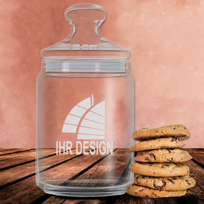 Keksglas / Bonbonglas mit Gravur deines Logos / Designs 2,0 l