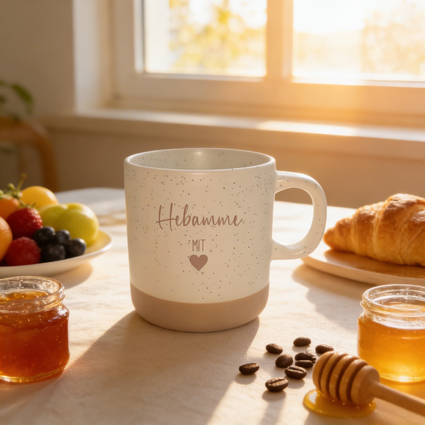 Keramik Tasse mit individueller Gravur - mit Herz