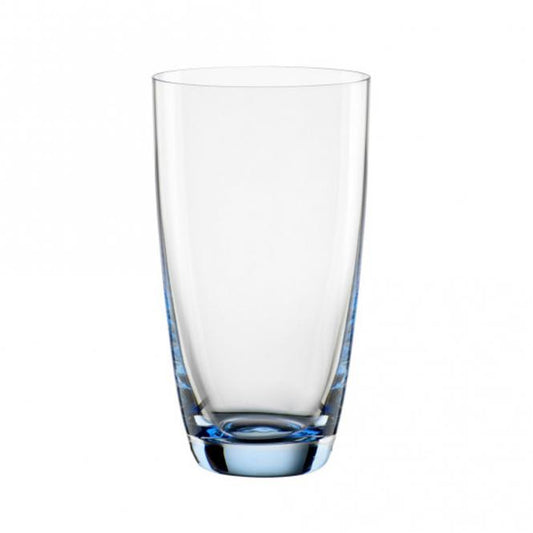 Trinkglas / Saftglas Colori mit Gravur deines Logos - blau