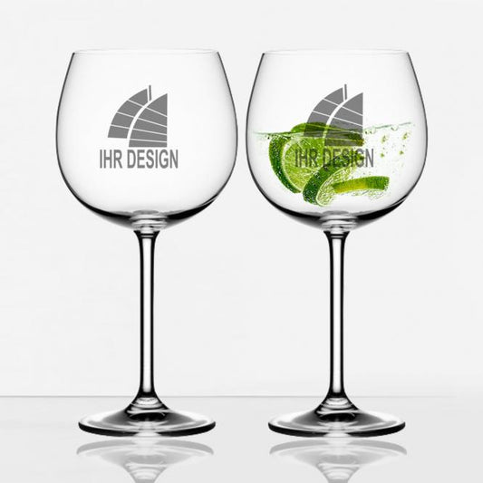 Gin & Tonic Glas mit Gravur deines Logos / Designs