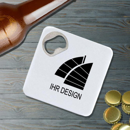 Flaschenöffner Untersetzer mit Fotodruck deines Logos / Designs