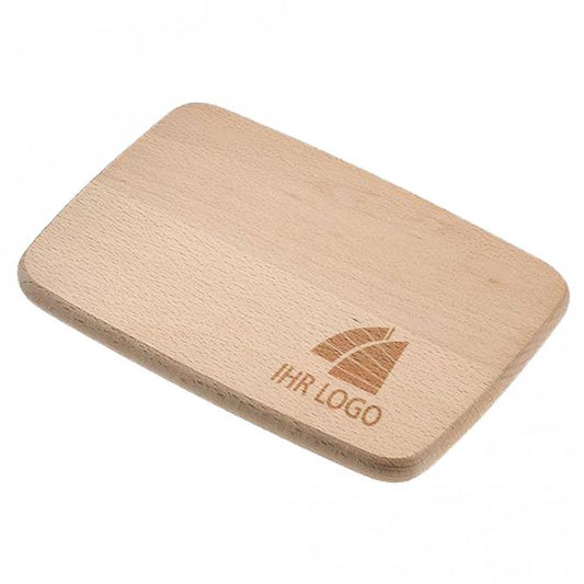 Schneidebrett / Frühstücksbrett Holz mit Gravur deines Logos / Designs 220x147 mm
