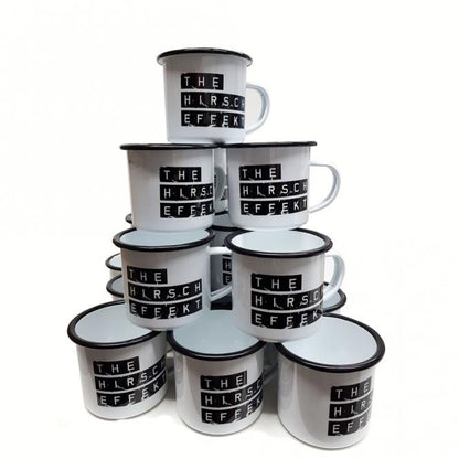 Emaille Tasse / Becher mit Fotodruck deines Logos / Designs (4-farbig)