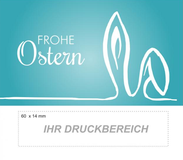 Sektflasche "Frohe Ostern" mit Fotodruck deines Logos / Designs