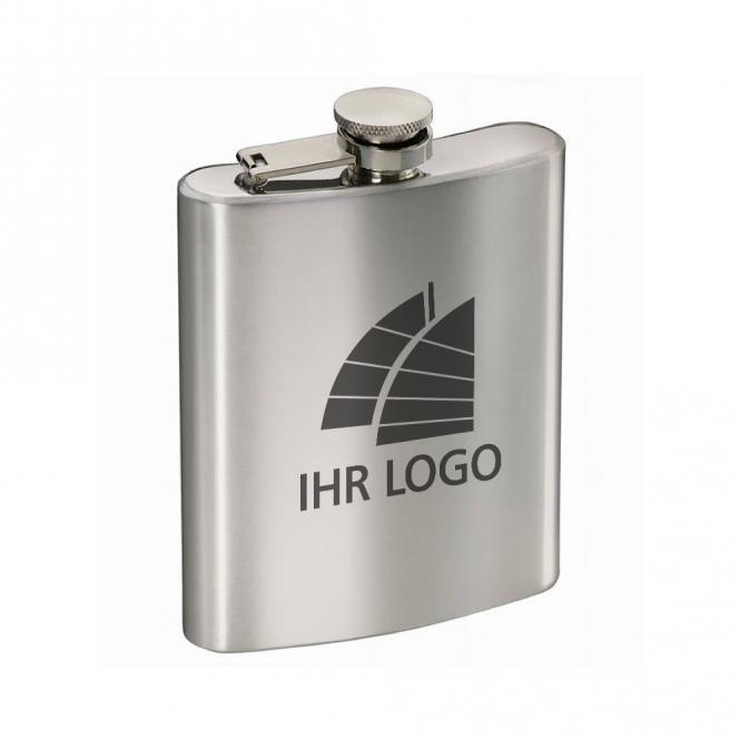 Flachmann mit Gravur deines Logos / Designs