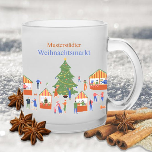 Glühweinbecher / Glühweintasse mit Fotodruck deines Logos / Designs (Weihnachtsmarkt)