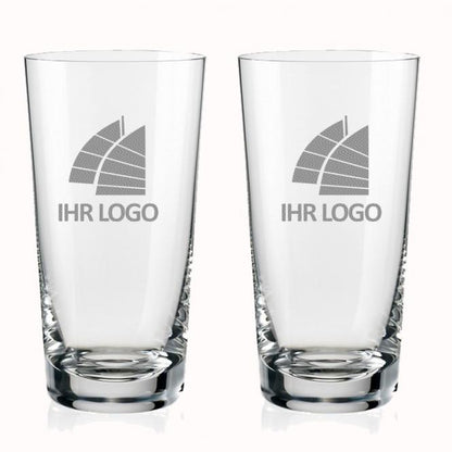 Latte Macchiato Glas mit Gravur deines Logos / Designs