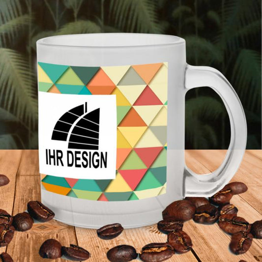 Glastasse / Kaffeetasse mit Fotodruck deines Logos / Designs