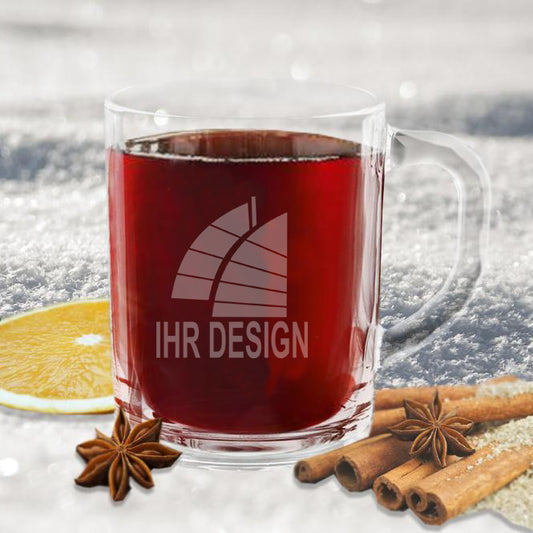 Glühweinbecher / Glühweintasse mit Gravur deines Logos / Designs