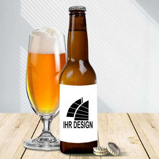 Etikett für Bierflaschen mit Fotodruck deines Logos / Gravur