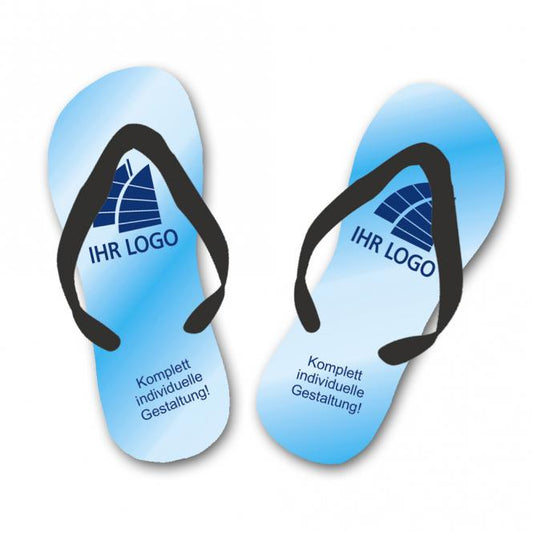 Flip Flops / Badelatschen mit Fotodruck deines Logos / Designs