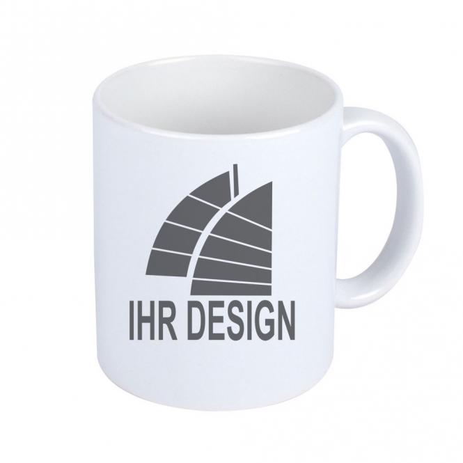 Keramiktasse mit Fotodruck deines Logos / Designs