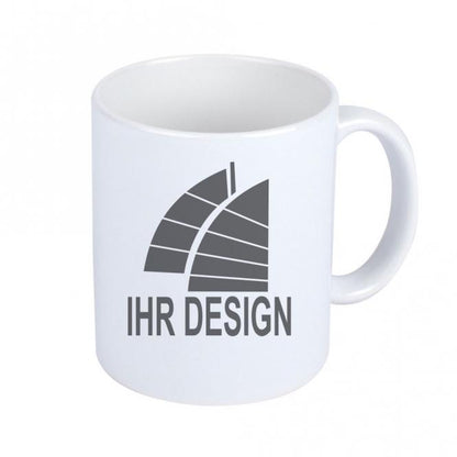 Keramiktasse mit Fotodruck deines Logos / Designs