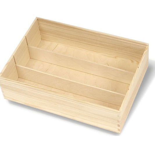 Wooden divider for wooden boxes