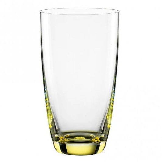 Trinkglas / Saftglas Colori mit Gravur deines Logos - gelb