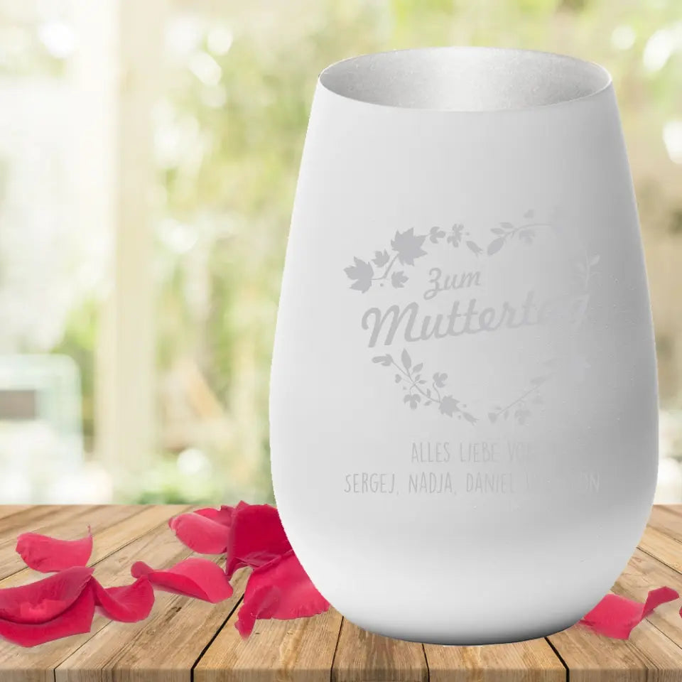 Lantern with individual engraving for Mother's Day