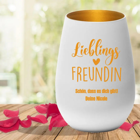 Elegant lantern for your girlfriend with individual engraving