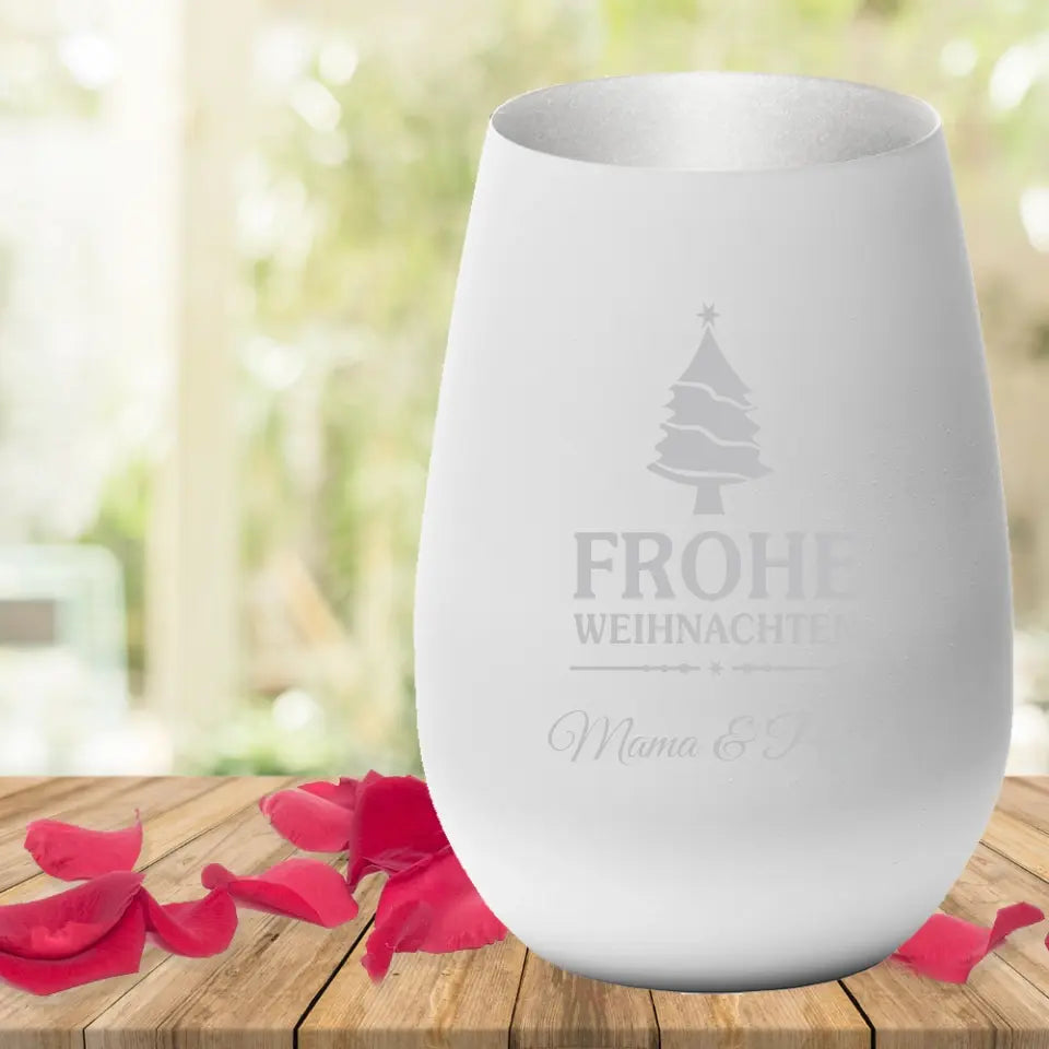 Edles Windlicht mit individueller Gravur als Weihnachtsgeschenk